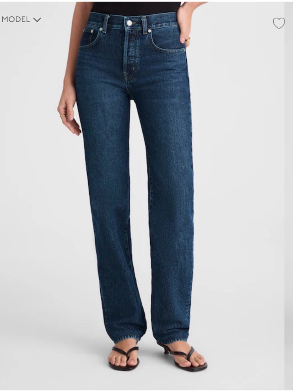 Made well The Longline Straight Jean 25T in Medium Blue NWT - Picture 2 of 5